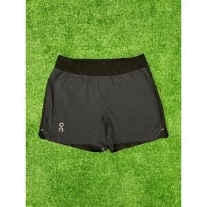 On Running Focus Lightweight Shorts Navy Blue Black SZ Medium